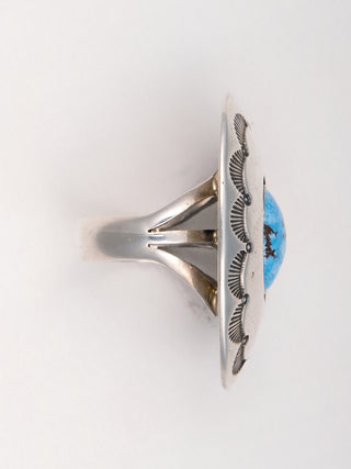Golden Hills Turquoise Ring | P. Begay