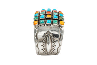 Spiny Oyster, Sleeping Beauty & Sonoran Gold Turquoise Cuff | Aaron Toadlena