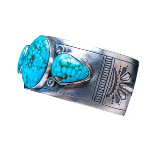 Birdseye Kingman Turquoise Bracelet | Navajo Handmade