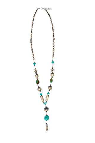 Navajo Pearls & Royston Turquoise Necklace | Artisan Handmade