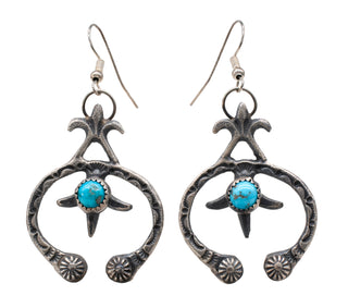 Kingman Turquoise Naja Earrings | K. Billah