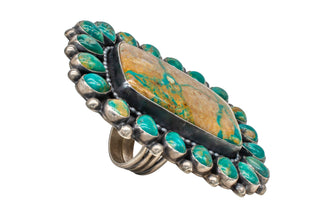 Boulder & Sonoran Gold Turquoise Ring | Artisan Handmade