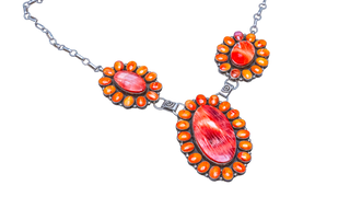 Spiny Oyster Shell Necklace | Navajo Handmade