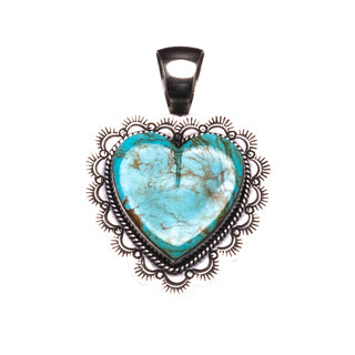 Kingman Turquoise Heart Pendant | Bernyse Chavez