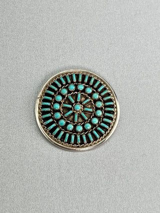 Turquoise Petit Point Pin | Artisan Handmade
