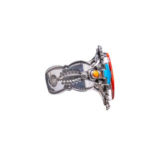 Kingman Turquoise & Spiny Oyster Shell Bracelet | Aaron Toadlena