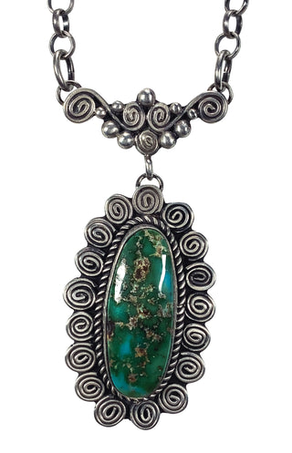 Sonoran Gold Turquoise & Silver Filigree Necklace | Artisan Handmade