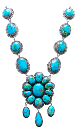 Sonoran Gold Turquoise Necklace | Navajo Handmade
