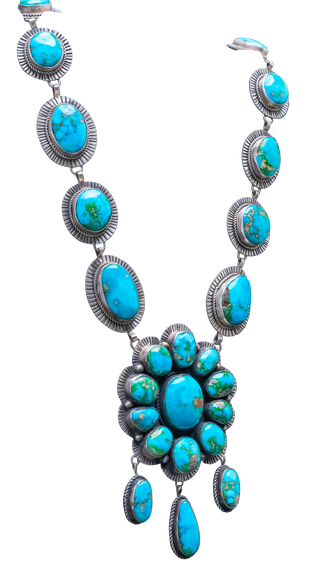 Sonoran Gold Turquoise Necklace | Navajo Handmade