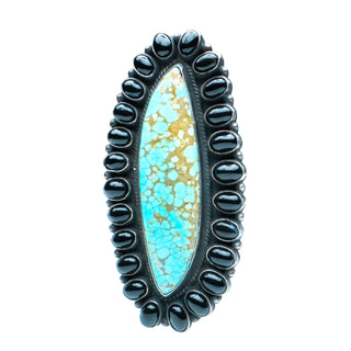 Number 8 Turquoise & Onyx Ring | Anthony Skeets