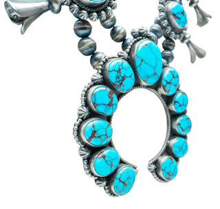 Persian Turquoise Squash Blossom Necklace | Bea Tom