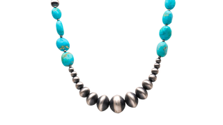 Navajo Pearl with Sonoran Turquoise Necklace | Rose Martin