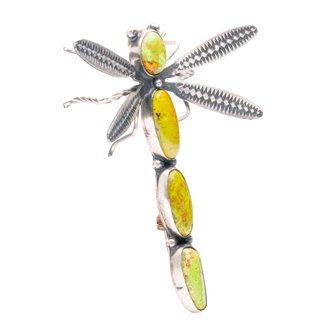Gaspeite Dragonfly Pin | H. Ration