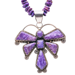 Charoite Dragonfly Necklace | Hemerson Brown
