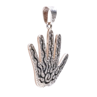 Silver Healing Hand Pendant | Hopi Handmade