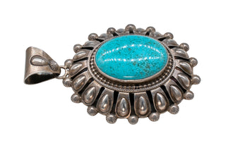 Birdseye Kingman Turquoise Pendant | Artisan Handmade