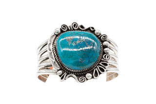 Kingman Turquoise Bracelet | Leslie Nez