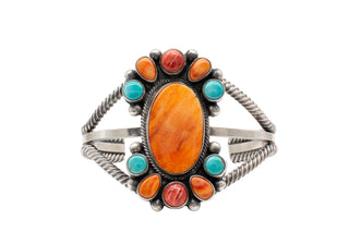 Spiny Oyster & Sleeping Beauty Turquoise Cuff | D. Stuingston