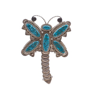 Spiderweb Kingman Turquoise Pendant | Artisan Handmade