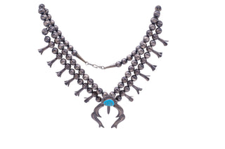 Turquoise Squash Blossom Necklace | Artisan Handmade