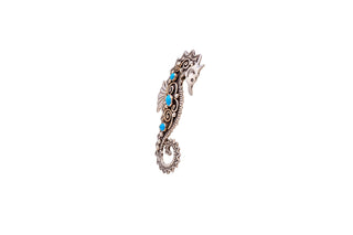 Sleeping Beauty Turquoise Seahorse Pendant/Pin | Lee Charley