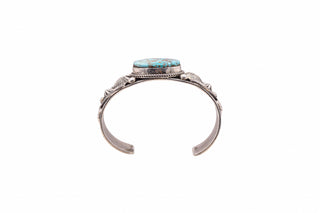 Royston Turquoise & Sculpted Silver Cuff | Albert Jake