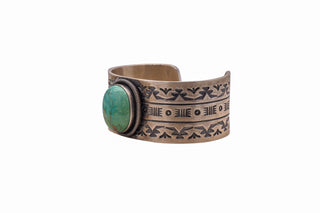 Royston Turquoise & Stamped Cuff | Paul Livingston
