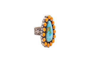 Royston Turquoise & Spiny Oyster Ring | Elgin Tom