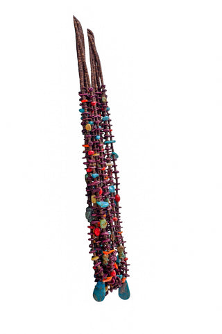 Purple Spiny Oyster Shell Beaded Necklace | Artisan Handmade