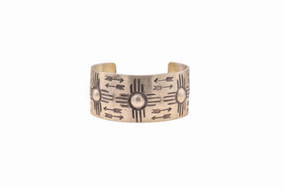 Stamped Sterling Silver Zia Cuff | Ronnie Willie