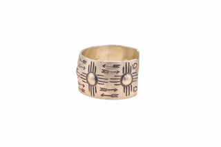 Stamped Sterling Silver Zia Cuff | Ronnie Willie