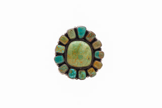 Royston Turquoise Cluster Ring | Artisan Handmade