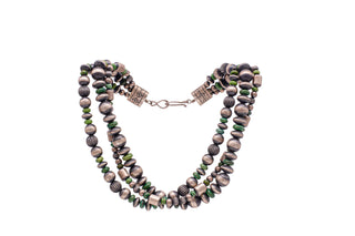 Three Strand Navajo Pearl & Royston Turquoise Necklace | J. O. White