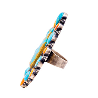 Spiny Oyster Shell & Royston Turquoise Ring | Berynse Chavez