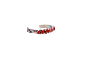 Coral & Sterling Silver Bracelet | Artisan Handmade
