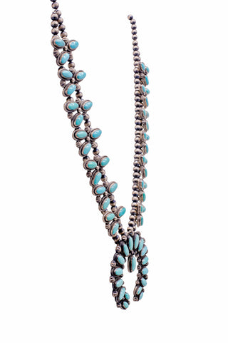 Royston Turquoise Squash Blossom Necklace | Artisan Handmade